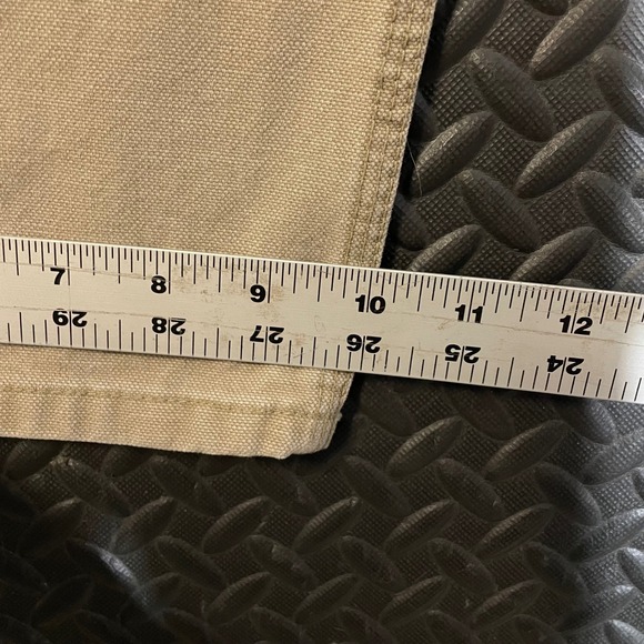 Vintage Levi's 539 Carpenter Pants Khaki Workwear Utility 33x32 Made Hong Kong - Picture 9 of 10